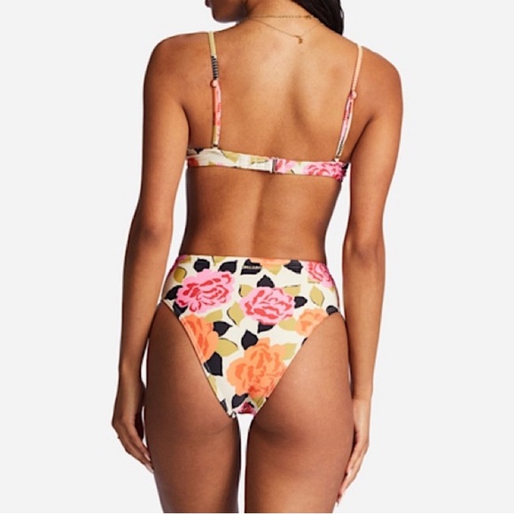 Billabong π Tanlines Garden Floral High Maui Cheeky Bikini Bottom - Picture 6 of 10